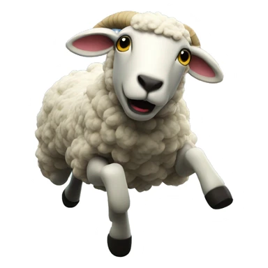 Maincraft sheep jump into ocean sticker
