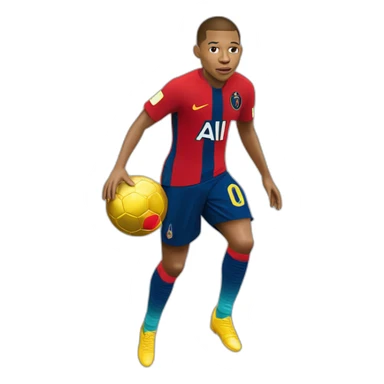 Mbappe avec Ballon d or sticker