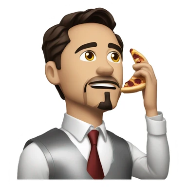 tony stark eating thoanos sticker