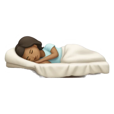 Brunette girl sleeping light skin  sticker