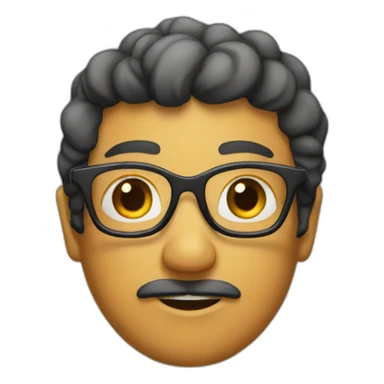 Bichoon with eyeglasses sticker