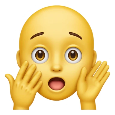 yellow emoji face with hand on face oh no sticker
