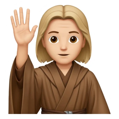 Jedi mind trick where a jedi is waving his hand sticker