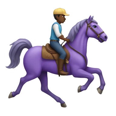 Guy riding a purple horse sticker