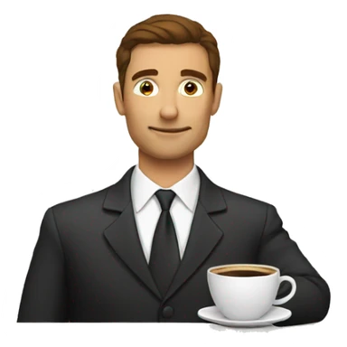 Lawyer with coffee  sticker