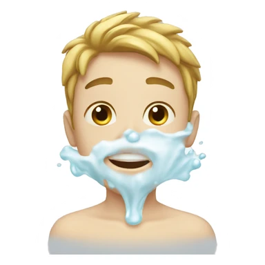 white boy washing face sticker