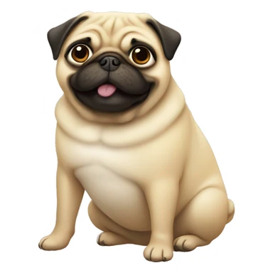 Fat pug sticker