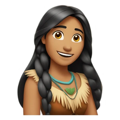 pocahontas-smile sticker