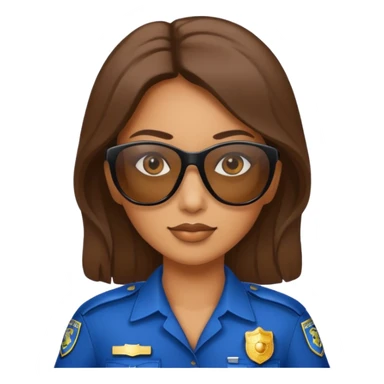 woman police wearing sun glasses sticker