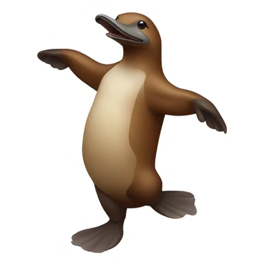 Duck-billed platypus dancing  sticker