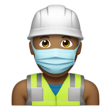 A worker with a bandaged head and arm sticker