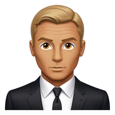 Cinematic Realistic James Bond Pop Culture Emoji, depicted with suave sophistication and dynamic action rendered with crisp details and cinematic lighting that capture his legendary cool. sticker