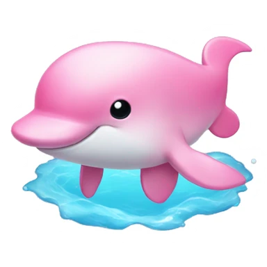 chibi pink dolphin sticker