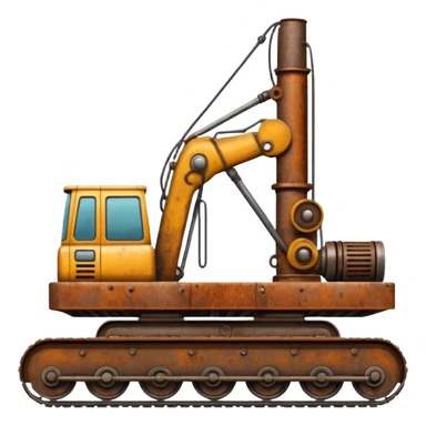 generate a drill machine on tracks sticker