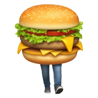 Walking cheeseburger sticker