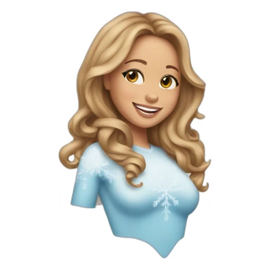 Mariah carey in an icecub Christmas sticker