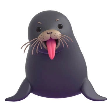 cute fur seal sticking out its tongue sticker