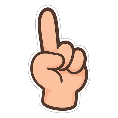 Edit the cartoon style hand in a peace sign gesture to have only one pinky finger fully straight, with the thumb clearly touching the ring finger. Remove any white outline. Keep the style and colors matching the original chibi stickers style. Transparent background. sticker