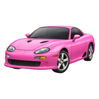 Pink sports car  sticker