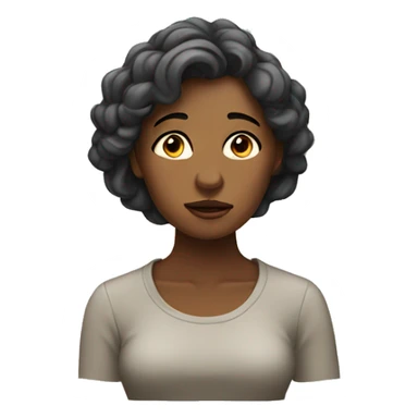 Lost in thought woman sticker