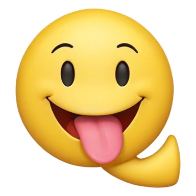 Smiley face with tongue out that is moving side to side sticker
