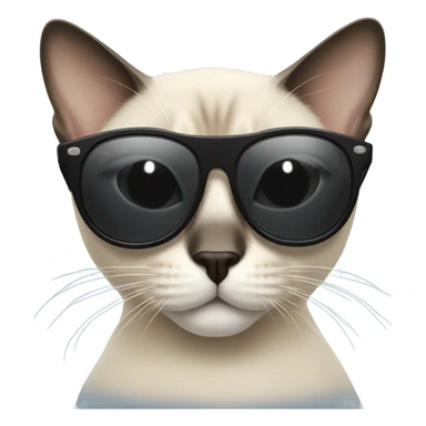 Siamese cat with sunglasses sticker