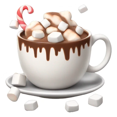 Hot chocolate with marshmallows  sticker
