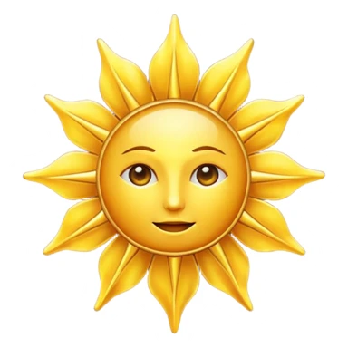 Gold sun sticker