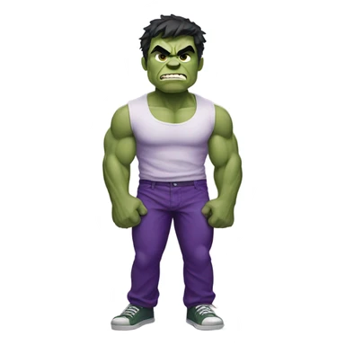 hulk in purple pants  sticker