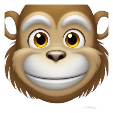 Monkey smile with one close ey sticker