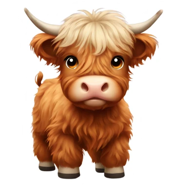 Baby Highland cow sticker