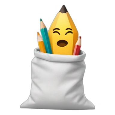 pencil in a bag sticker