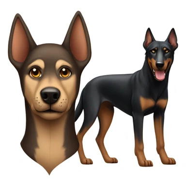 wolf and doberman sticker