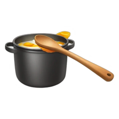 cooking pot hitting game wooden spoon sticker