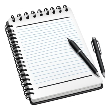 Notebook with pen sticker