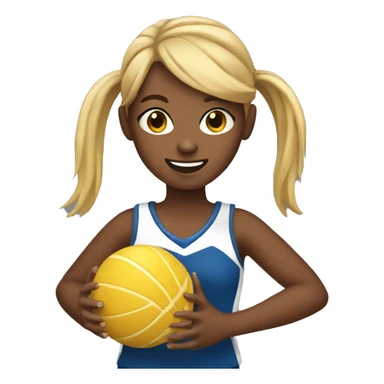 girl playing netball sticker