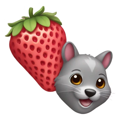 fresa y raton sticker