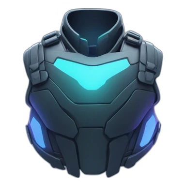 futuristic Anti-Matter breastplate colored as void of space sticker