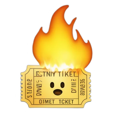 burning-yellow-ticket sticker
