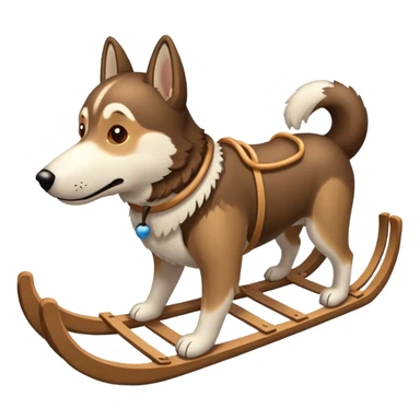 Dog sled sticker