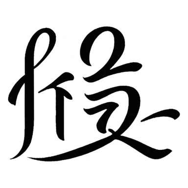 L'écriture du mot amour en japonais  sticker