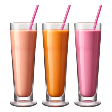 Make three smoothies  but I want the yellow to be pink and the pink to be orange and the purple to be brown like chocolate sticker