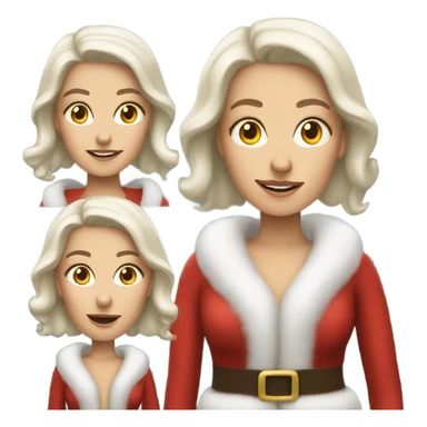 White woman as santa claus sticker