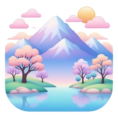 pastel scenery  sticker