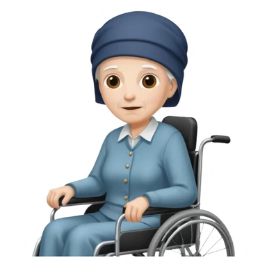 disabled elderly on a wheelchair sticker