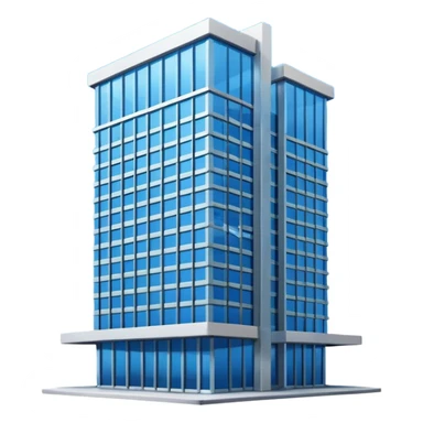 blue bank building sticker