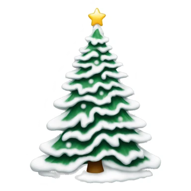 White christmas tree sticker