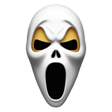 ghostface-scream blacked out mouth sticker