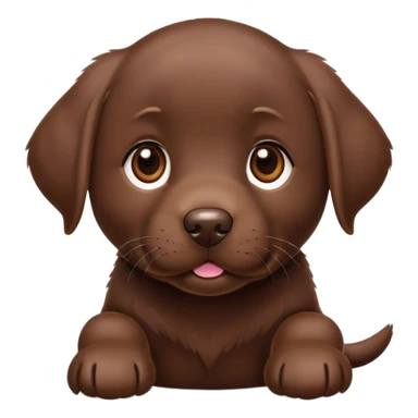 Chocolate color labrador retriver puppy sticker