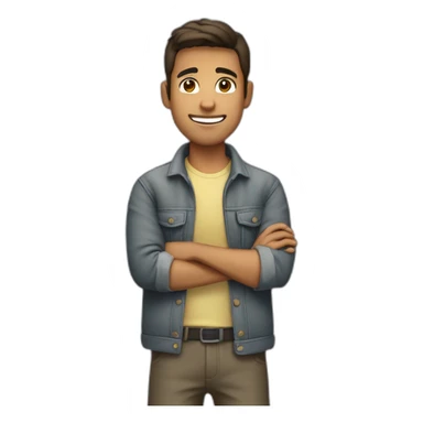 Hombre 40 joven haciendo senderismo sticker